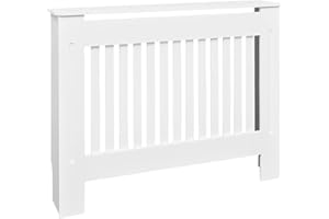 vidaXL Mueble Cubierta para Radiador, Armario de Pared para Calentador, Estante para Libros Adornos, Tapa de Calefacción de Salón, MDF