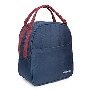 ADIRSA LB3013 Navy Blue Lunch Bag / Tiffin Bag for Men, Women , School, Picnic,Work Carry Bag for Lunch Boxes
