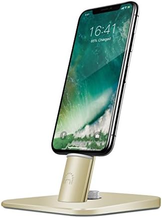 iPhone Stand,Spinido® TI-SET Adjustable Desktop Charger Stand for iPhone 6S/6/SE/iPad mini/iPad Air,Require Apple Original Lightning Cable-Cables not included(Gold)