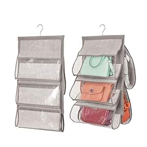 Amazon.de: mDesign 2er-Set Handtaschen Ablage - hängender Stoffschrank