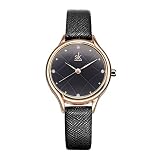 SW Watches Mode Frauen Uhren Top-Marke Luxuriöse Ultradünne Uhr Damen Quarz Armbanduhr SK Frauen Uhr,Black