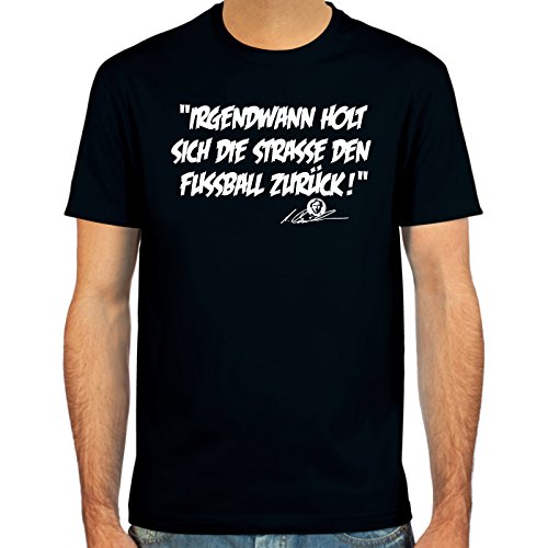 SpielRaum T-Shirt Ansgar Brinkmann, Irgendwann holt sich die Straße den Fußball zurück ::: Farbauswahl: skyblue, weiß, deepred, schwarz, oliv oder navy ::: Größen: S-XXL