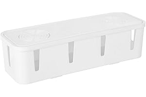 D.RECT Caja de gestión de cables para cable caja de almacenamiento para gestión de cables, color blanco