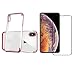 Produktbild MyMiniPlanet Schutz Integral für iPhone XS MAX Gehärtetes Glas und Hülle iPhone XS MAX Gehärtetes iPhone XS MAX Fall Schonbezug Fall transparent Kontur Rot