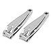 Westeng Fingernail Clippers Stainless Steel Nail Clippers Manicure Trimmer Tool ,Silver Tone - 2-Piece