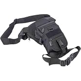 Tactical Black Special Compartment Gun Carrying Case 27CmX21Cm Waist and Leg Bag