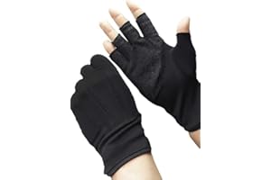 FAKEFACE Guantes de algodón para Hombre y Mujer, sin Dedos, Antideslizantes, para Bicicleta, protección Solar, Manoplas para el Medio Dedo, Guantes para Conducir, Moto, Bicicleta, Deporte