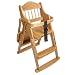 Safetots Multi-Height Folding Wooden High Chair, Natural Wood