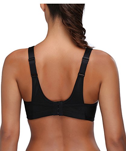 WingsLove Damen Bügelloser Höhe Beanspruchung Trainieren Sport-BH mit perfektem Halt - 3
