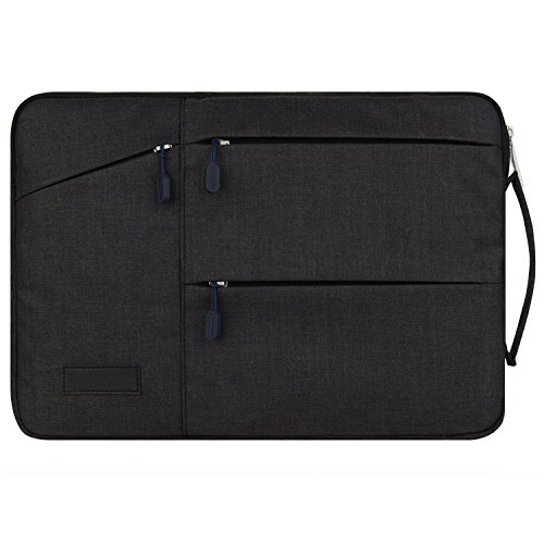 XGUO Traveller Serie-Macbook/Surface/iPad Pro/Matebook 11.6-15.4 Zoll Tasche MacBook Air Sleeve hülle Macbook Pro Surface Book Waterproof Sleeve Tasche Outdoor Laptop Cover Carring Tasche( Schwarz,13.3 Zoll)
