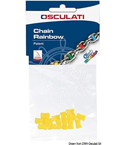 Segna Catena OSCULATI Chain Rainbow Giallo - Per Catene Da 8 Mm | Alta Visibilità, Facile Applicazione - Foto 8