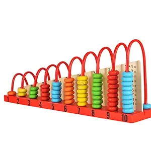 Trinkets & More - Wooden Calculation Shelf | Abacus Counting Addition Subtraction | Maths Learning Early Educational Kit Toy for Kids 3+ Years (Calculation Shelf)