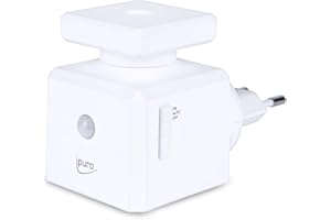 ‎IPURO ipuro Electric Scent Plug mit Bewegungssensor & Ambientelicht - Nachfüllbarer Raumduft Diffuser für die Steckdose - Lufterfrischer mit 3 Duftstufen - Automatischer Duftspender für Essentials Düfte