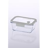 Neoflam Fika Glace Vacuum Glass Storage Container 800 ML Grey