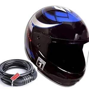 TORSO FULL FACE BLUE KIMI HELMET WITH HELMET LOCK