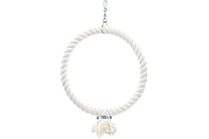Nobby - Corda con 1 Anello in Cotone per Uccelli, 29 cm, Taglia L