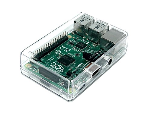 UTRO Halterungs-Gehäuse für Raspberry Pi 3 Modell B + Satz mit 2x Aluminium Wärmeableitblech, Raspberry Pi 3 Modell B NICHT inbegriffen (Clear) - 3