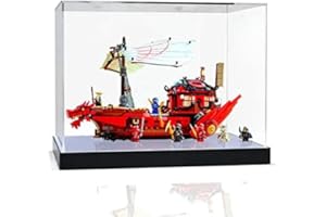 MEEC Vitrine en acrylique transparent, boîte de comptoir de montage avec base noire, Vitrine de protection anti-poussière pour figurines d'action, jouets à collectionner (28 x 16 x 20 cm)