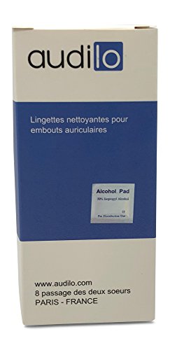 Mini Lingette Nettoyante Audilo pour Appareils Auditifs/Lot de 100 Lingettes Désinfectantes et Antibactériennes