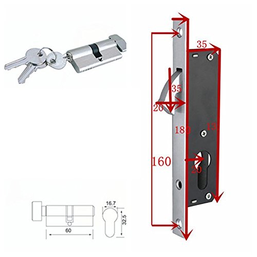 dometool UK Home mejora Patio puerta corredera de cristal cilindro de