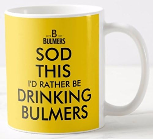 Novelty MUG ≈ SOD THIS I'D RATHER BE DRINKING BULMERS ≈ A fun gift for any BULMERS original irish cider fan. WITH A CHOICE OF TRADITIONAL CROWN, OR BULMERS INSPIRED LOGO AT THE TOP OF THE DESIGN ≈ A novelty keep calm and carry on style tea or coffee mug for any father son husband wife daughter - ideal for Christmas Birthday Mothers or Fathers - listing category: mug mugs cup cups gift gifts present presents novelty (With Bulmers inspired logo)