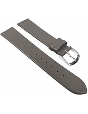 Eulit Ersatzband Uhrenarmband Leder Band Dolly Grau 22682S, Stegbreite:14mm
