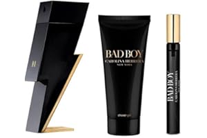Carolina Herrera Bad Boy Eau de Toilette 50ml 2020 Gift Set (Contains 50ml EDT, 100ml Shower Gel + 10ml Travel Spray)
