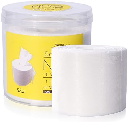 Lameila Disposable Lint Free Cotton Pads Tissues large 20 x 20 cm for Face Eye Makeup Cleaning Remover, 127 Counts