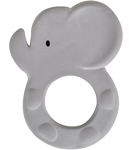 Tikiri Hochet Lion En Caoutchouc Naturel Pour Bébé Dès 0 Mois - Jouet De Dentition Et De Bain - Cadeau De Naissance Dans Boîte Coffret