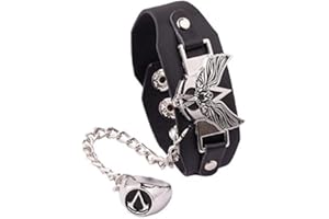 GIAO Bracciale da Uomo in Pelle Intrecciato Braccialetto Multilivello,Bracciale Assassins Creed, cinturino in lega intrecciata in pelle, cinturino da uomo donna