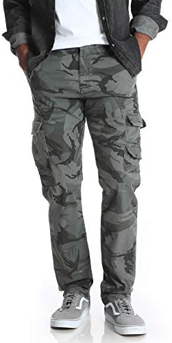 Wrangler Anthracite Camo Regular Taper Stretch Cargo Pants