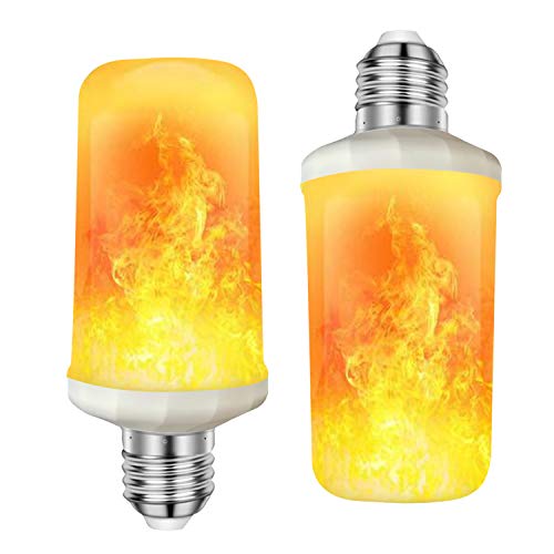 OASMU - Bombilla LED con efecto de llama parpadeante con efecto de boca abajo 3 W, 2 unidades