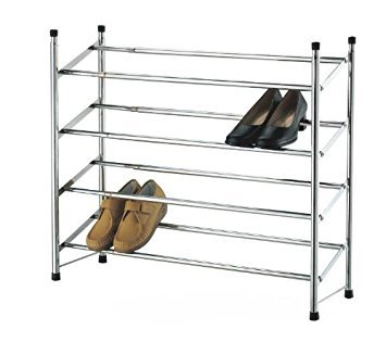 Taylor & Brown® 4 Tier Cromo Extensible Zapatero apilable Organizador de Almacenamiento