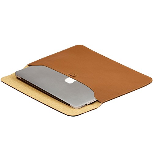 OMOTON Ledertasche/ Hülle für MacBook Air 11 zoll mit Halter, braun - 8