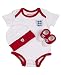 Official England/Euro 2016 Football Baby Gift Set - White - Bodysuit, Booties & Hat (3-6m)