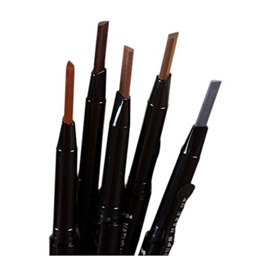 JaneDream New 1piece Triangle water-resistant Double Eyebrow Pencil with Brush Automatic