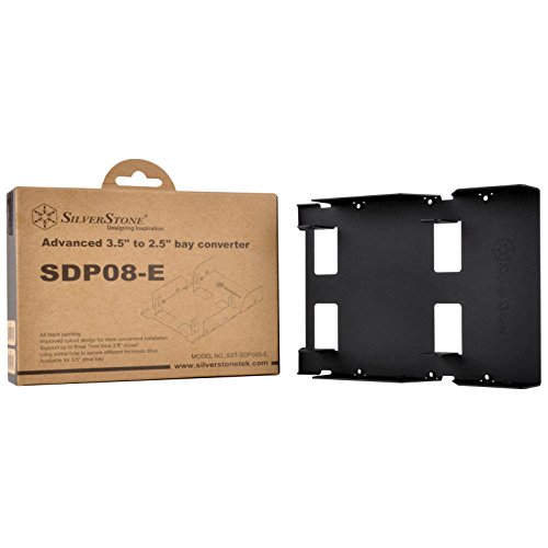 SilverStone SST-SDP08B-E – Einbaurahmen 3.5″ mit Halterung für 2x 2.5″ SSD/HDD, schwarz - 2