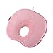 MITTAGONG Infant Headrest Prevent Flat Round Memory Foam Baby Pillow (Print Pink)