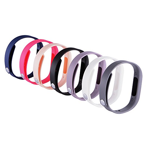 XCSOURCE® 7stk Buntes Wiedereinbau Armband mit Metall verschlüsse für Fitbit Flex 2 (Kleine Größe) TH581 - 4