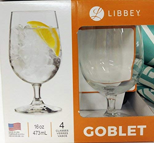 LIBBY GOBLET 4 GLASSES 16 OZ. (473 ml)