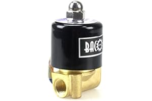 BACOENG AC 220V 1/4" Elettrico elettrovalvola Ottone Solenoid Valve per Acqua Aria Olio NC