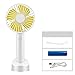 Price comparison product image AJAR Portable mini fan USB charging/battery dual-use, foldable, the base can be used as a mobile phone bracket, three-speed speed control fan. Office/travel/bed,White