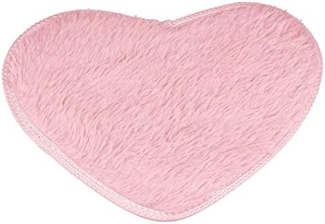 Kitchen Heart Mats,Hukz 40*28cm Non-slip Bath Rug Kitchen Bathroom Home Decor (Pink)