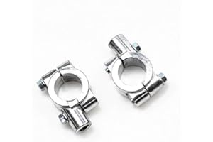 NEWLAND2019 Motorcycle 7/8" 22mm Handlebar M10 10mm Mirror Clamp Mount Adapter for Harley Honda Kawasaki Suzuki Yamaha Street Bike Custom (Silver)