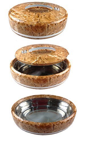 Thermobehälter 5 l Marmor Farbe Essensbehälter Speisetransportbehälter Thermoschüssel mit praktischem tragbaren Griff