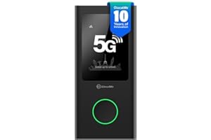 GlocalMe Numen Air WiFi portátil, Red de Alta 5G, No SIM, Viajes internacionales 5G a más de 80 países, Móvil Router con 1GB de Datos Globales, Pantalla Táctil, 16 Dispositivos Conectados, 5400mAh
