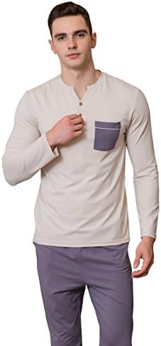 QianXiu Spring Summer Season Men Pajamas Set Short Sleeve Trousers Nightwear Cotton Sleepwear Leisure Home Clothing Pyjamas