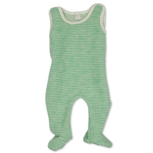 Lilano - Romper5-7 months (Height 23-27 inch) (Size 68), Green Natural, 100% Organic Merino Wool