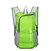 Produktbild Unisex Wanderrucksack,Wasserdichte Falten Rucksack Schule Schulranzen Mode Reise Sport Wandern Laptop Tasche mit YKK-Reißverschlüssen,21x40x15cm (Grün)