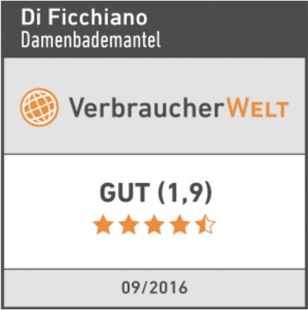 Di Ficchiano Damen Bademantel LANA mit Kapuze - 4